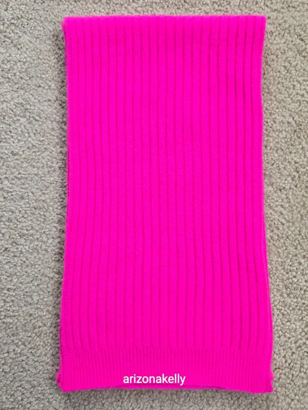 NWOT Talbots Ribbed Cashmere Scarf HOT PINK